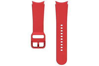 Samsung Watch Strap Sport Band (FKM) - Official Samsung Watch Strap - 20mm - S/M - Red