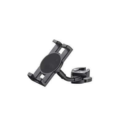 K&M 19764 Soporte para smartphone/tableta, ancho de 120 a 245 mm, en acero y plástico negro