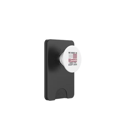 No hay reyes en América desde 1776 Jesús cristiano 4 de julio PopSockets PopWallet para MagSafe