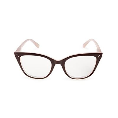 Contacta, Margot, Occhiali da Lettura per Donna, Montatura Resistente con Aste Flex e Finitura Lucida, Colore Tortora, Diottrie +3,50, Confezione con Sacchetto Portaocchiali, 28g