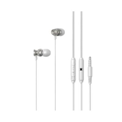 In-ear hoofdtelefoon, wit/zilver, 1,2 m, 170 + 3,5 mm jackplug