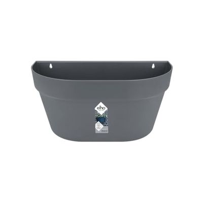 Elho Loft Urban Wandbak 40 - Plantenbak voor Balkonbuiten - Ø 39.3 x H 18.8 cm - Antraciet