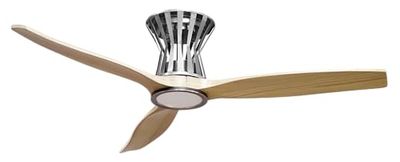 Eden pulse ventilator, zwart/beuken, 18 W, 3 vleugels, 132D, dimbaar, afstandsbediening, timer, 28 x 132 x 132 cm