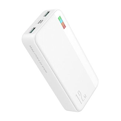 Joyroom Powerbank 20.000 mAh Dazzling Series 12 W Elegant Design en Small Dimensions Zwart (JR-T017) Wit