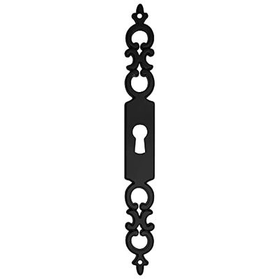 cyclingcolors Vintage Style Open Barrel Skeleton Key Hole Head Furniture Cabinet Antique (Key Hole "Regence"-Black Iron)