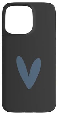 Blue - Chic Heart Minimalist Love Romantic Heart Case for iPhone 15 Pro Max