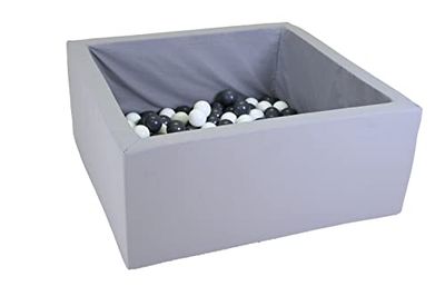 Knorrtoys 68052 basen z piłkami Soft prostokątny Grey - 100 kulek szary/biały