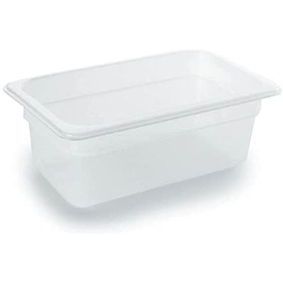 LACOR - 66320 - Cubeta Polipropileno GN 1/3, Apilable, Cierre hermético, Facil limpieza, Libre BPA, Apto para lavavajillas, 40ºC / 70ºC, 176 x 325 x 200 mm, 390g, traslúcido.