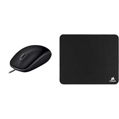 Logitech B110 Wired USB&Corsair MM350 Champion Series, Medium Premium