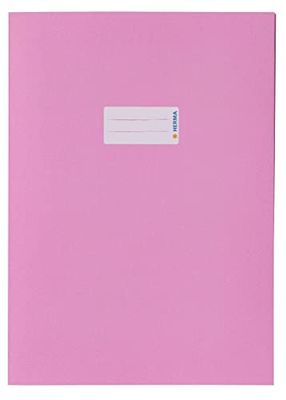 HERMA 7048 - Cuaderno (DIN A4, con campo para etiquetas, papel reciclado, colores vivos, funda para cuaderno escolar), color rosa