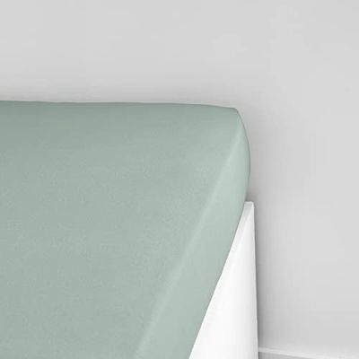 Essential Celadon Jersey Fitted Sheet 90 x 190 cm Single