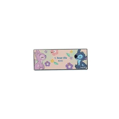 DISNEY STITCH - Blocco lucidatrice Stitch & Angel 4 lati 4 grani lima per unghie, lucidatura, levigatura, lucentezza, bellezza delle mani e manicure, prodotto ufficiale