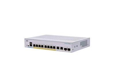 Cisco Business CBS250-8FP-E-2G Smart Switch | 8 GE-portar | Full PoE | Ext. Strömförsörjning | 2 x 1 G-kombinationsportar | begränsat livslängd (CBS250-8FP-E-2G)