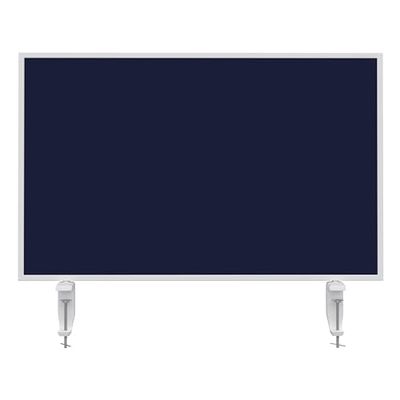 magnetoplan | Bordsskiljevägg VarioPin | Whiteboard/filt | Bredd 800 mm | mörkblå