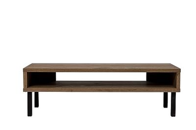 Iris Ohyama, TV-meubel, TV-meubel voor scherm tot 40 inch, Stevige plank, Design, Vilten voeten, Kantoor, Slaapkamer, Woonkamer - WAB 950 - Asbruin