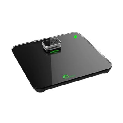 LITTLE BALANCE 8276 Kinetic Premium Zwart/Zilver - Personenweegschaal zonder batterij - Milieuvriendelijk door Little Balance knop - 180 kg / 100 g