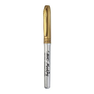 BIC Marqueur Permanent Tinta Base Eau Couleur Or Effet Metallique