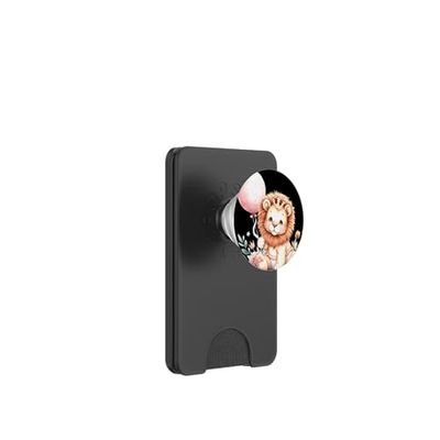 Cumpleaños de cachorro de león PopSockets PopWallet para MagSafe