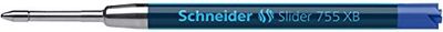 Schneider 77343 Slider 755 Ballpoint Pen Refill (ViscoGlide Technology, Indelible, Line Width XB) Pack of 1 Blister Card, Blue