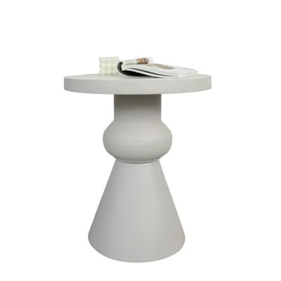 Romimex Mesa Auxiliar Crema Madera MDF 40 x 49 x 40 cm
