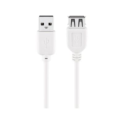 Goobay 96197 USB 2.0 Hi-Speed Extension Cable, White, 0.6m Length