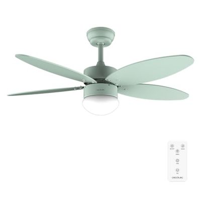 Cecotec Plafondventilator met Licht EnergySilence Aero 4260 Full Mint van 40 W met DC-motor en 42” met LED-licht, Afstandsbediening, Timer, 6 Snelheden en 5 Omkeerbare Bladen