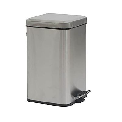 OFITURIA Cubo de Basura para Baño con Pedal Acero inoxidable 6 litros Satinado