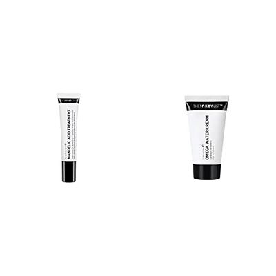 The INKEY List Mandelic Acid Treatment Helps Reduce Discoloration and Hyperpigmentation caused by acne 15ml & Omega Water Cream, 50ml