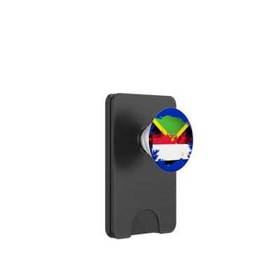 Jamaican and YemenI Mix Heritage Flag PopSockets PopWallet for MagSafe