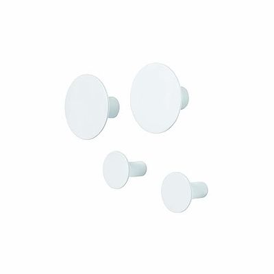 Blomus Wandhaken-65798 Juego de Ganchos de Pared, Polystone, Lily White, 4,5 cm, 4 Unidades