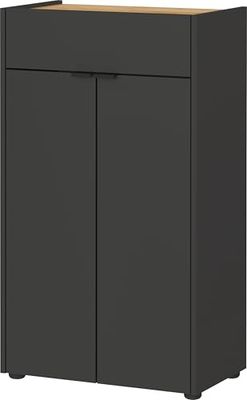 GERMANIA DIE MÖBELMACHER Cassettiera 4499-549 con Un cassetto e 2 Ante, Grafite/Navarra-Quercia-NB, 60 x 98 x 34 cm