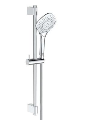 Ideal Standard B1762AA Idealrain EVO JET Diamond Asta doccia con doccetta a 3 funzioni, asta murale da 600 mm, cromato, Grigio
