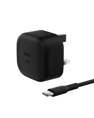 Belkin Compact Wall Charger 45W + USB-C to USB-C Cable, Fast Charging for Apple iPhone 16, 15, 14, Plus, Pro, Pro Max, Samsung Galaxy S25 Series, S24, Pixel 9, iPad, AirPods, & More - Black