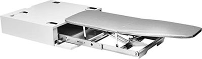Asko Pull-Out Ironing Board (Connector) for Built-in Washing Machines and dryers HI1153W, Stainless Steel, White