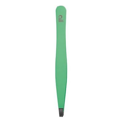 PLIC BEAUTY - Pinzette professionali - Pareti dritte - Colore verde - Precisione e comfort - Acciaio inossidabile - Finitura Soft Touch