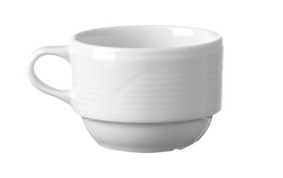 HENDI Tasse à café, avec bords renforcés, émaillage de qualité, 170ml, ø79mm, porcelaine blanche