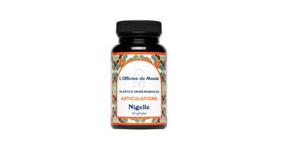 Articulations - Renforce la mobilité articulaire - Formulé par un Pharmacien - Gélules de Nigelle titrée à 20% de Thymoquinone, Harpagophytum, Manganèse et Cuivre - Cure de 2 mois - Vegan