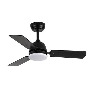 Levitantes Ventilad DC Portico 20 W, zwart, 3 vleugels, zwart/grijs, 6 versnellingen, 3000 K, 4000 K, 6500 K, 2350 lm, afstandsbediening, geheugen en timer 91,4d