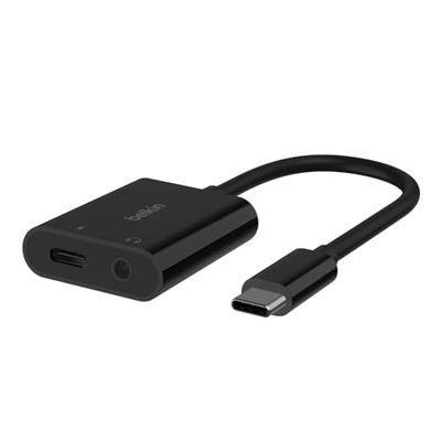 Belkin RockStar Adattatore Audio da 3.5 mm + Ricarica USB-C, Convertitore Audio USB-C Compatibile con iPad Pro 12.9'', 11, Galaxy, Pixel, OnePlus e Altri
