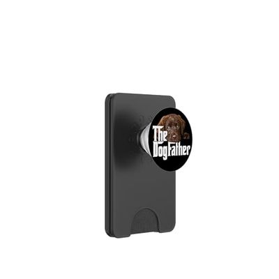 El perro padre Brown Labrador Chocolate Retriever PopSockets PopWallet para MagSafe