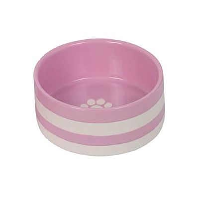 Nobby 82433 - Ciotola in ceramica Strio rosa/crema; Ø 15,0 x 6,0 cm, 0,60 l