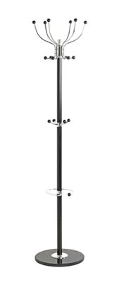 HAKU Möbel Cabide cromado, preto, mármore, metal - Dim. : AL 176 cm x diâmetro 38 cm, estilo: Moderno