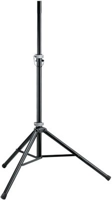 K&M 21454 Trépied pour enceintes Noir en aluminium - ø 3,5 cm, avec trépied et dimensions compactes - réglage extrêmement bas