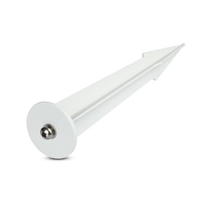 V-TAC Piquet en aluminium pour phares LED, couleur blanc D : 60 mm H : 265 mm