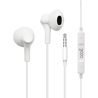 3.5mm Cool Bora Stereo Earphones with Mic White