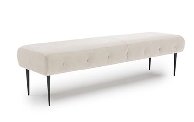 CAVADORE Divani, ingegnerizzato Materiale: Legno Metallo Poliestere/Poliammide, Tessuto Piatto Crema, 3 posti
