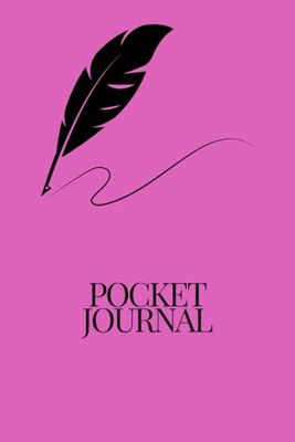 Notebook: Feather Pen Pink & Black Cover