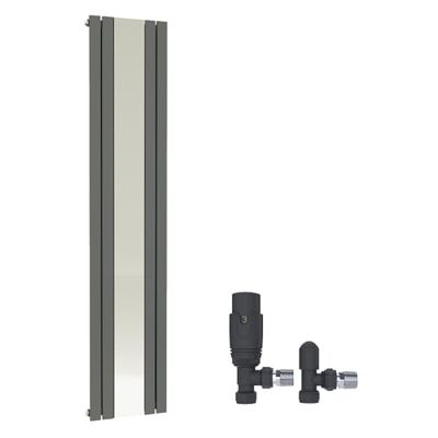 iBathUK Regency Horizontal Column Radiator, Double Panel, 600x785mm Slim Radiator, Wall Mounted for Bathroom,Kitchen,Living Room- White
