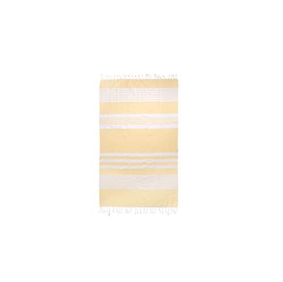 Sagaform Ella 5018383 Hamam Serviette de Toilette en Coton Bio Jaune 90 x 170 cm