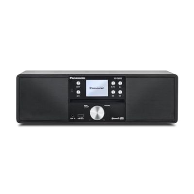 Panasonic SC-DM202EG-K Sistema Estéreo Micro Hi-Fi Compacto con CD, Radio Dab+/FM, USB y Bluetooth, Altavoces de 24 W, Control Remoto, Pantalla LCD TFT de 2,4", Ajustes de Ecualización, Negro.